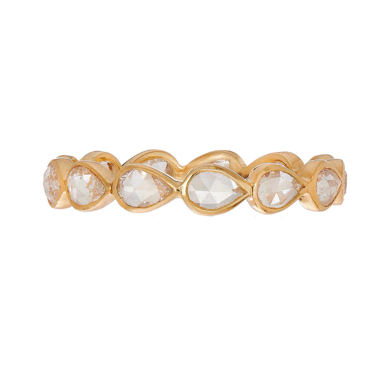 Sethi Couture Anna White Diamond Wedding Band Ring - Elegant & Timeless for Brides, Engagement, Anniversary & Special Occasions
