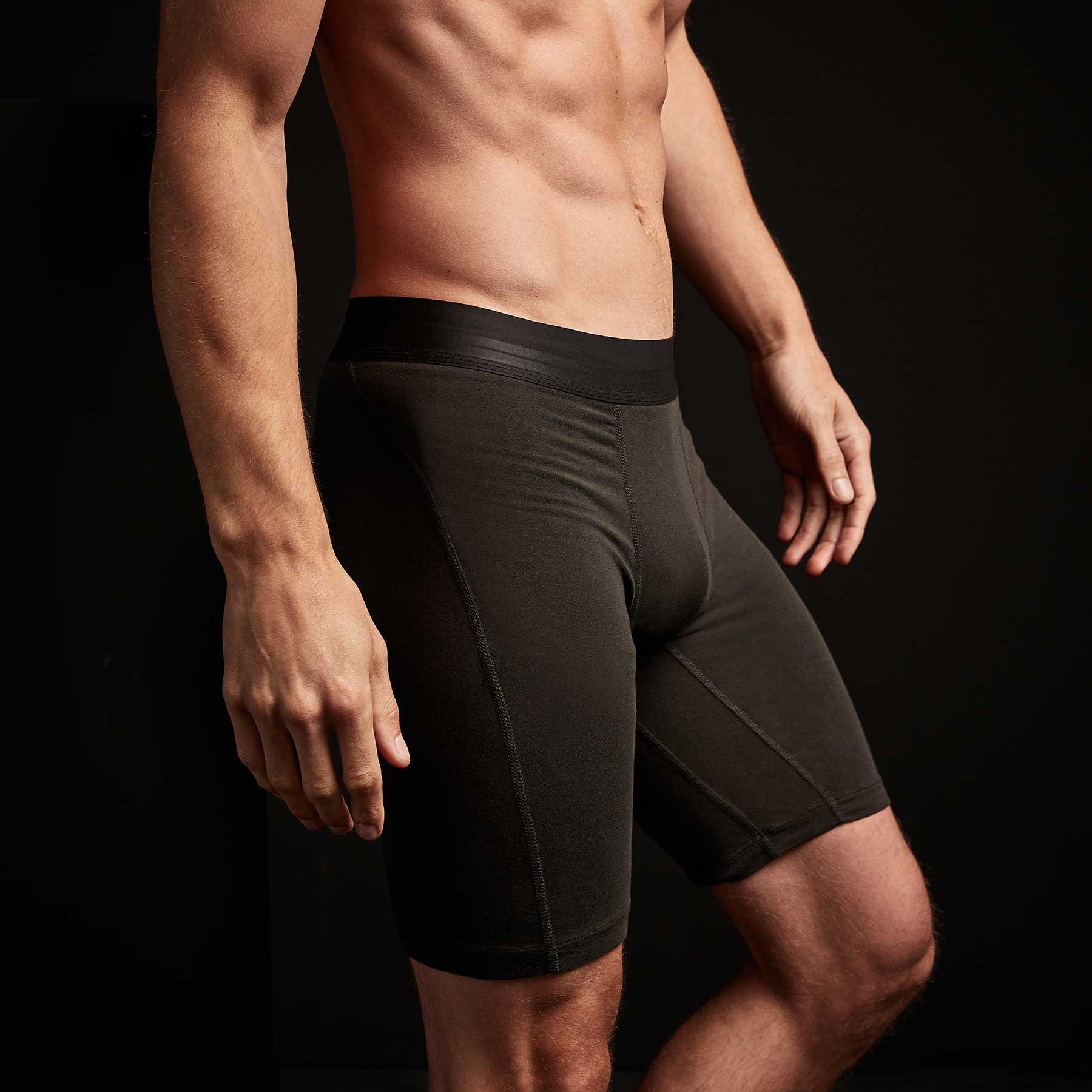 Premium Elevated Lotus Sport Boxer Briefs - Long Carbon Fiber Design for Men | Comfortable & Breathable Underwear for Workout, Running & Daily Wear