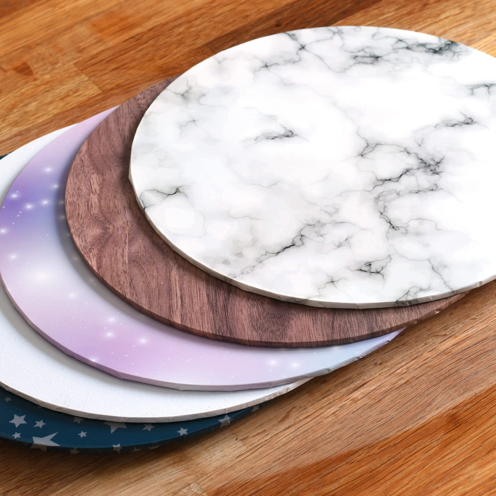 10 Inch Masonite Cake Board - Strong Round Cake Drum for Professional Baking & Decorating | Celestial Design | Pack of 1 | Perfect for Wedding, Birthday & Special Occasion Cakes