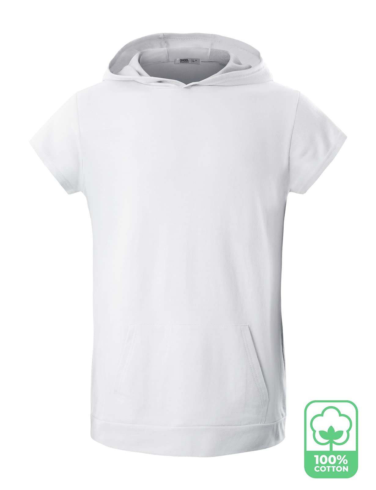 Ohoo Men's Workout Hooded Tank Top - Muscle Cut Off Sleeveless Gym Hoodie for Running, Weightlifting & Streetwear | Moisture Wicking & Breathable