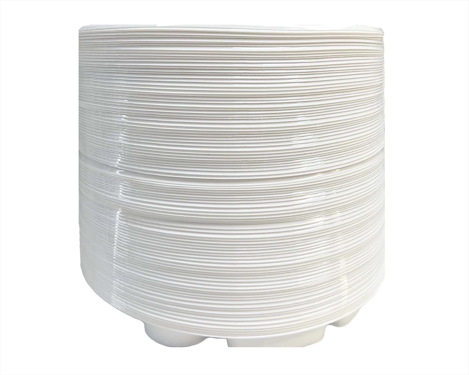 9-Compartment White Disposable Party Thali Plates - 200 Pack | Eco-Friendly Divided Serving Plates for Indian Cuisine, Buffets, Weddings & Festive Celebrations