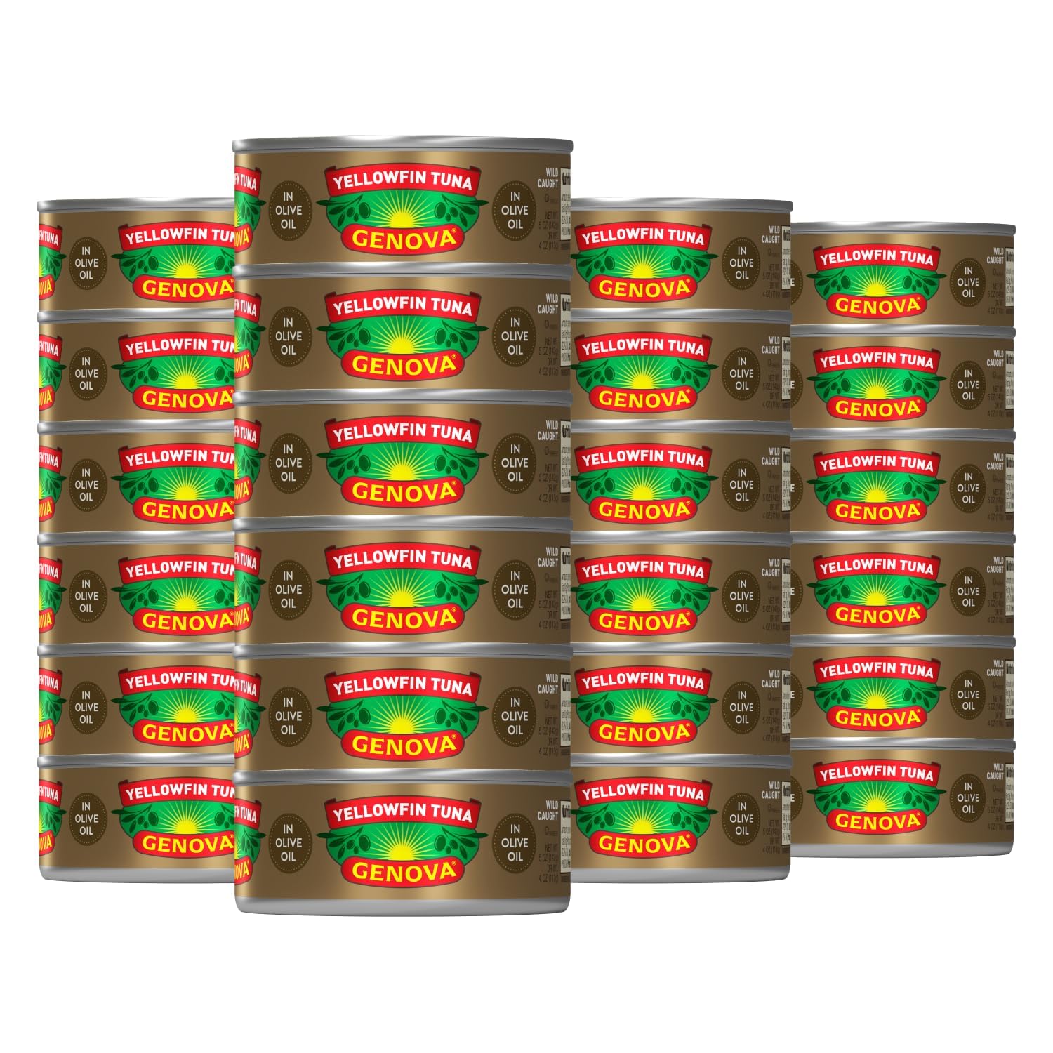 Premium Wild-Caught Yellowfin Tuna in Olive Oil - 5oz Cans (Pack of 24) | Solid Light Tuna | High Protein, Keto & Paleo Friendly | Perfect for Salads, Sandwiches & Quick Meals