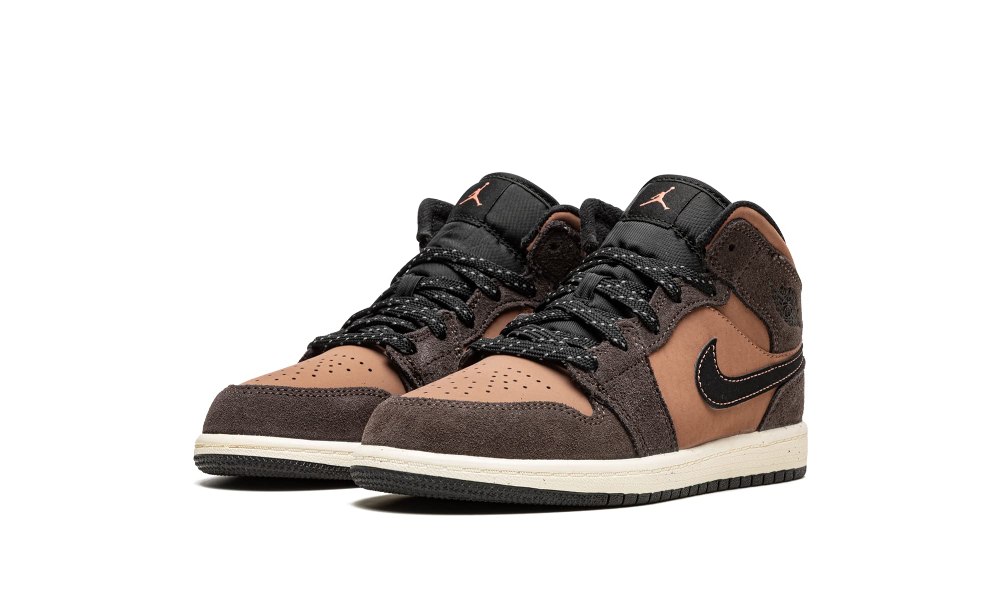 Nike Jordan 1 Mid Dark Chocolate DC7249-200 Basketball Shoes for Kids - Comfortable Preschool Sneakers for School, Playground & Casual Wear