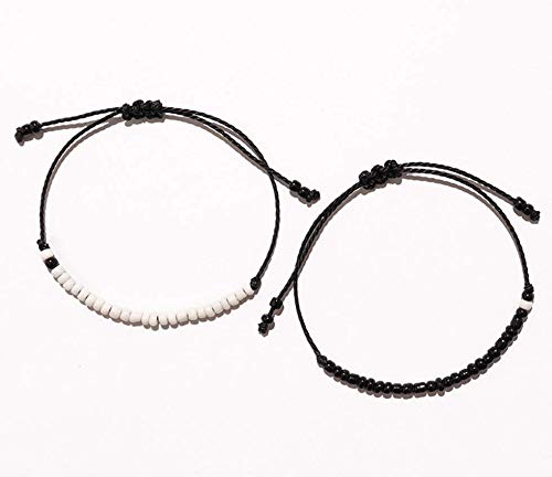 RZKING Morse Code Friendship Bracelets - Pinky Promise Couple Bracelets for Best Friends, Women & Men - Sunflower Engraved Jewelry Gift for Her & Him - Perfect for Anniversaries, Birthdays & Matching Couple Gifts