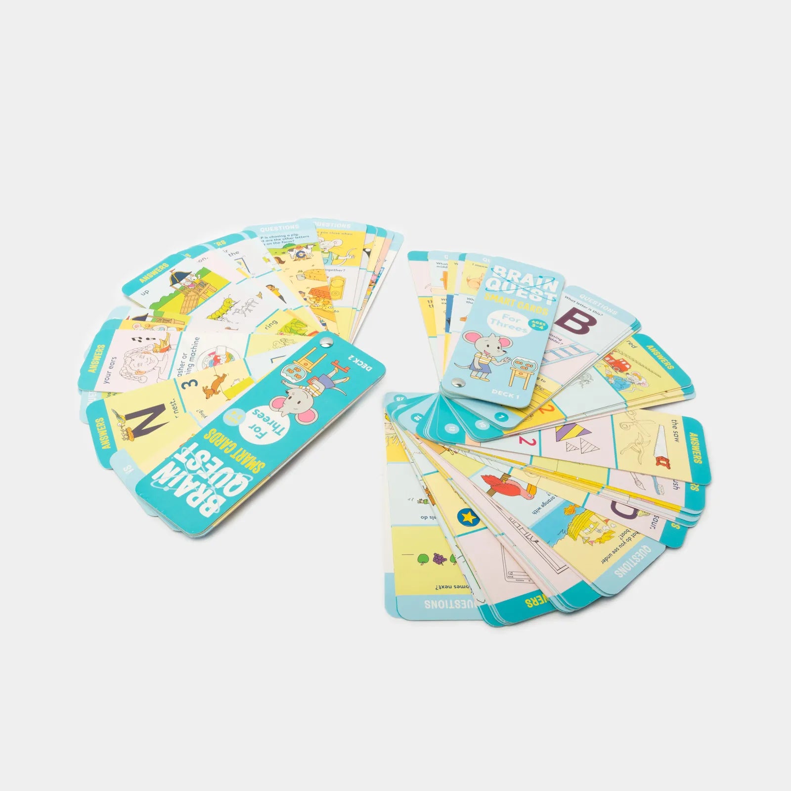 Brain Quest Smart Cards - #1 Educational Q&A Learning Game for Kids Ages 3-4 | Fun Preschool Learning Activities & Interactive Play