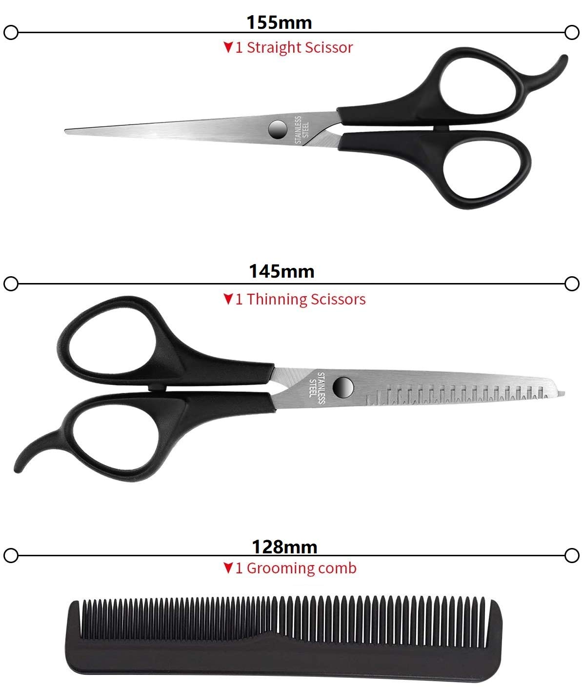 Professional Hairdressing Scissors Set - Stainless Steel Barber Shears for Hair Cutting, Thinning & Styling | Perfect for Salon, Home & Pet Grooming