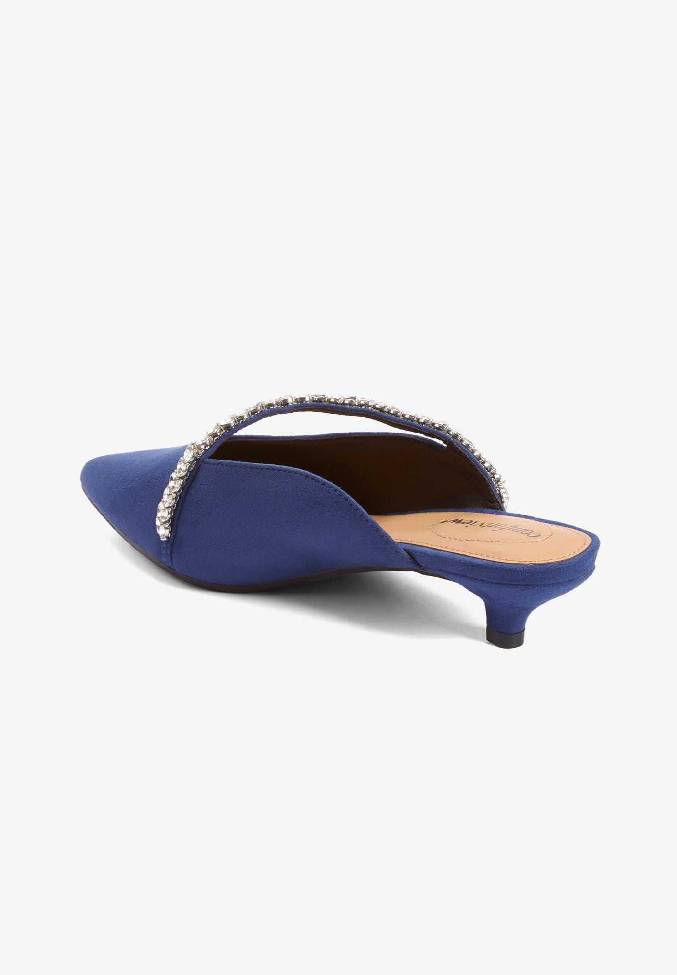 Comfortview Women's Wide Width The Bette Mule - Slip-On House Shoes for Relaxing at Home, Spa & Lounging
