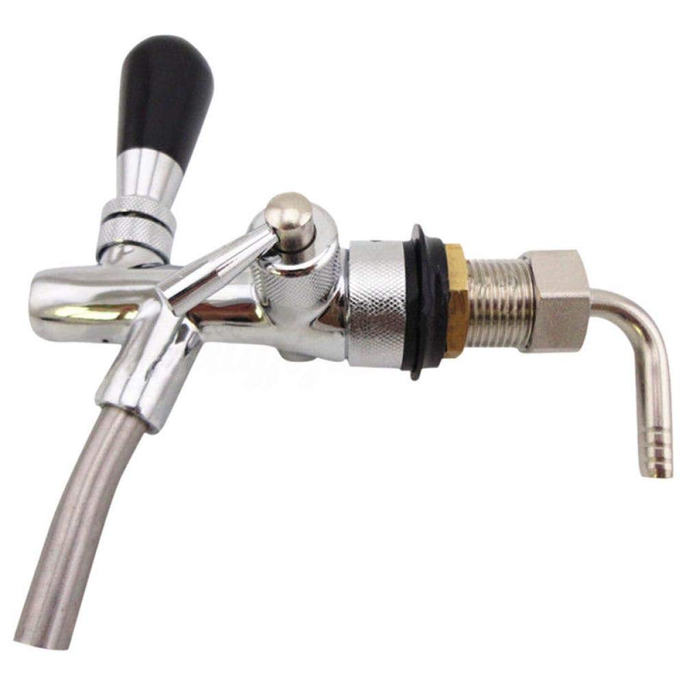 Adjustable Flow Draft Beer Faucet with Flow Controller - Stainless Steel Keg Tap for Homebrew Dispenser | Perfect for Home Bars, Kegerators & Commercial Draft Systems