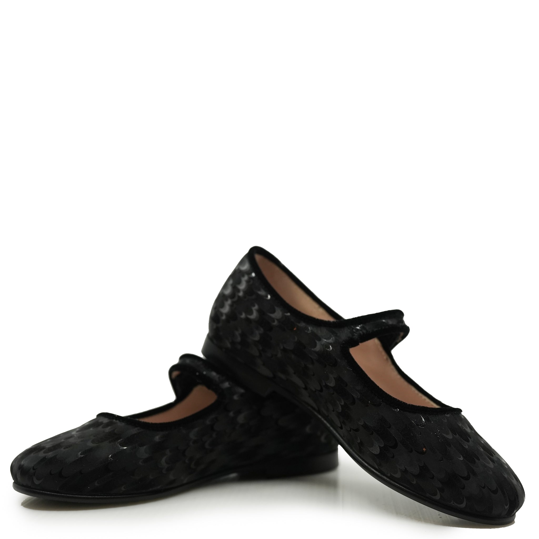 Beberlis Black Feather Mary Jane Shoes for Women - Elegant Vintage Style Flats with Feather Accent - Perfect for Weddings, Parties & Special Occasions