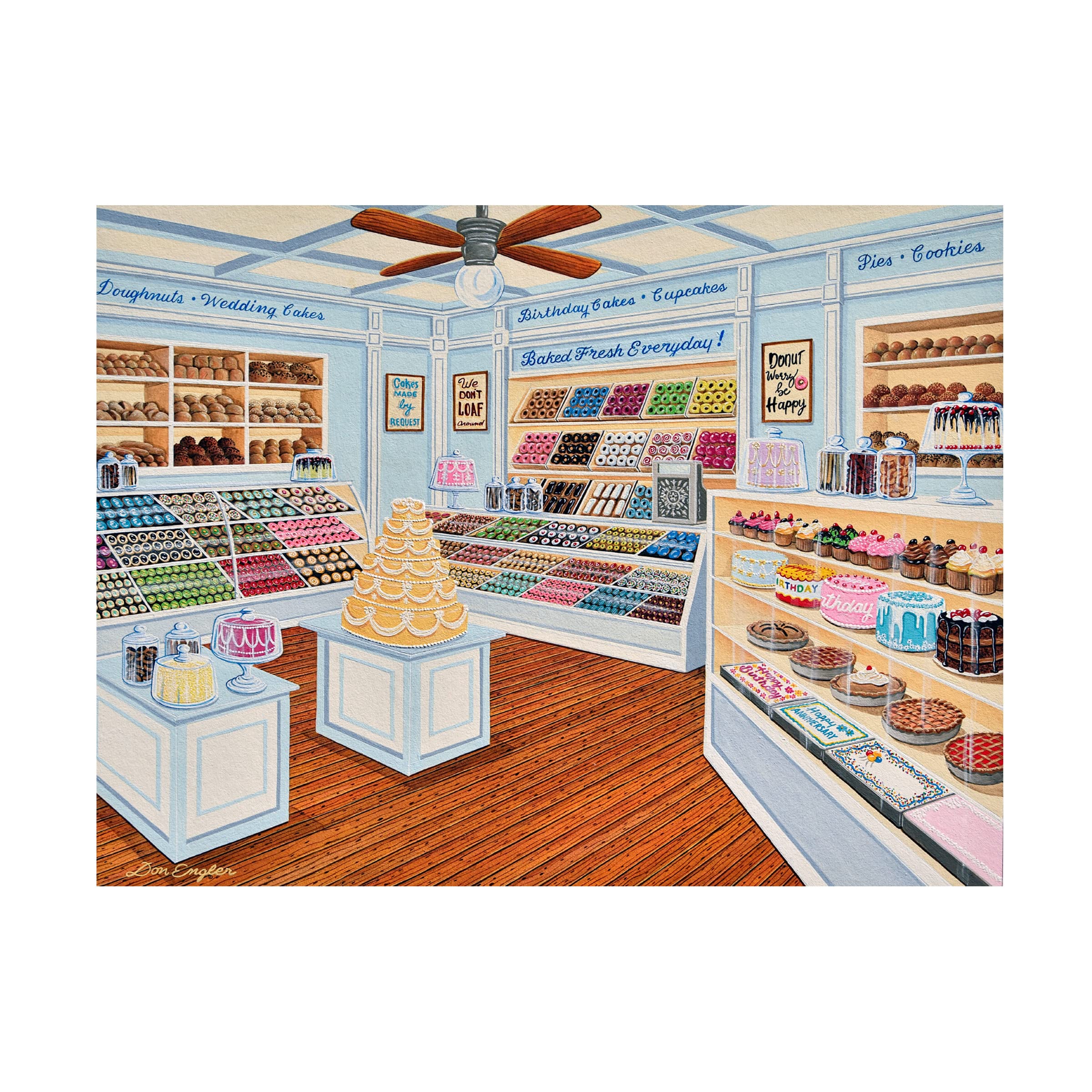 Trademark Fine Art 'Cake N Bake' Canvas Art Print by Don Engler - Vibrant Kitchen Decor for Bakeries, Cafés & Home Baking Enthusiasts