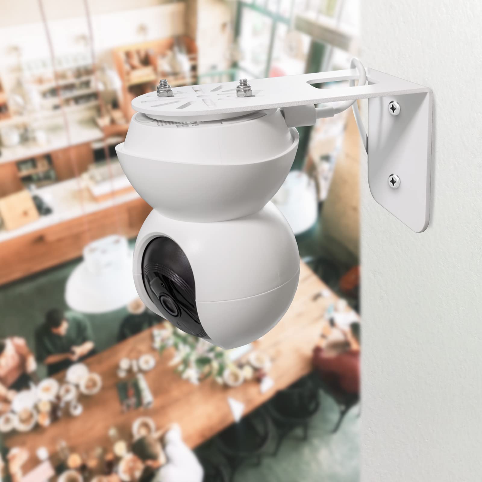 Tapo Surveillance Camera Wall/Ceiling Mount Bracket - Heavy Duty Metal Adjustable Mount for TP-Link Tapo Indoor Security Cameras - Perfect for Home, Office & Garage Security Monitoring