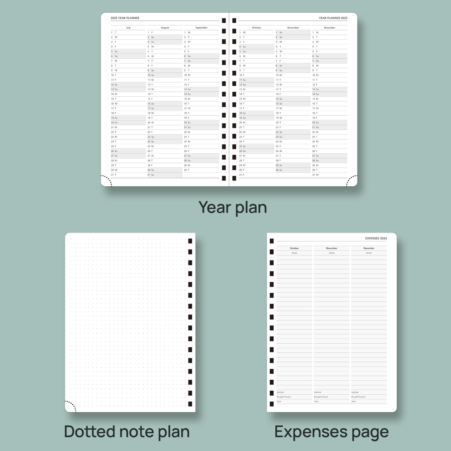 POPRUN 2024-2025 Academic Planner (July 2024-June 2025) - Daily, Weekly & Monthly Organizer with Hourly Time Slots, 6.25