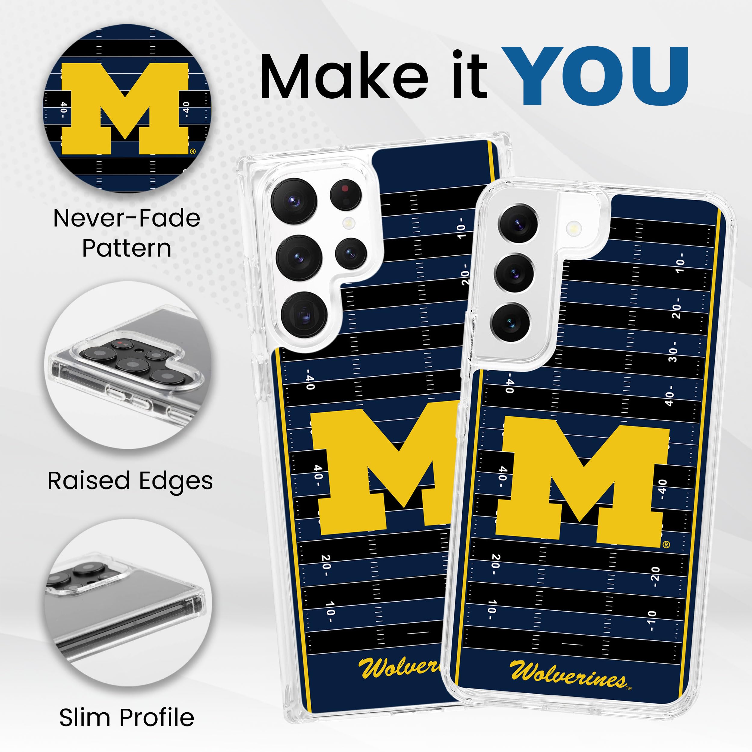 Michigan Wolverines HD Phone Case for Samsung Galaxy S21 - Durable Affinity Bands Design | Perfect for Game Day & School Spirit