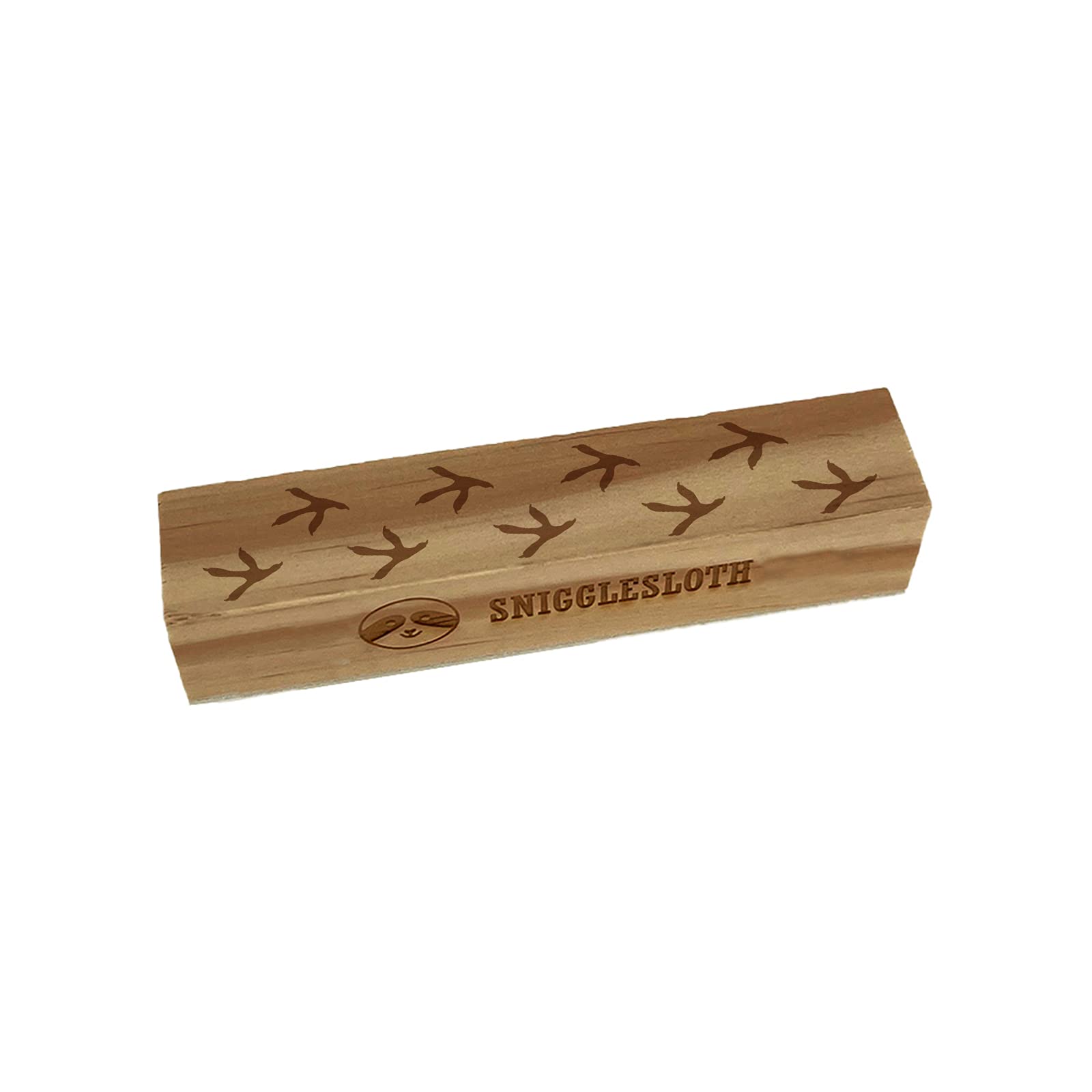 Small 2.5 Inch Chicken Paw Print Rubber Stamp for DIY Scrapbooking, Card Making & Crafting - Animal Track Design for Paper, Fabric & Clay Projects