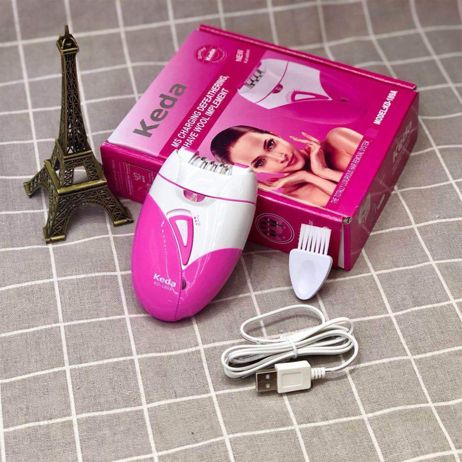 Electric Epilator for Women - Painless Hair Removal Device with Multiple Attachments & Trimmer - Smooth Skin for Legs, Underarms, Bikini Line & Face | At-Home Salon Experience
