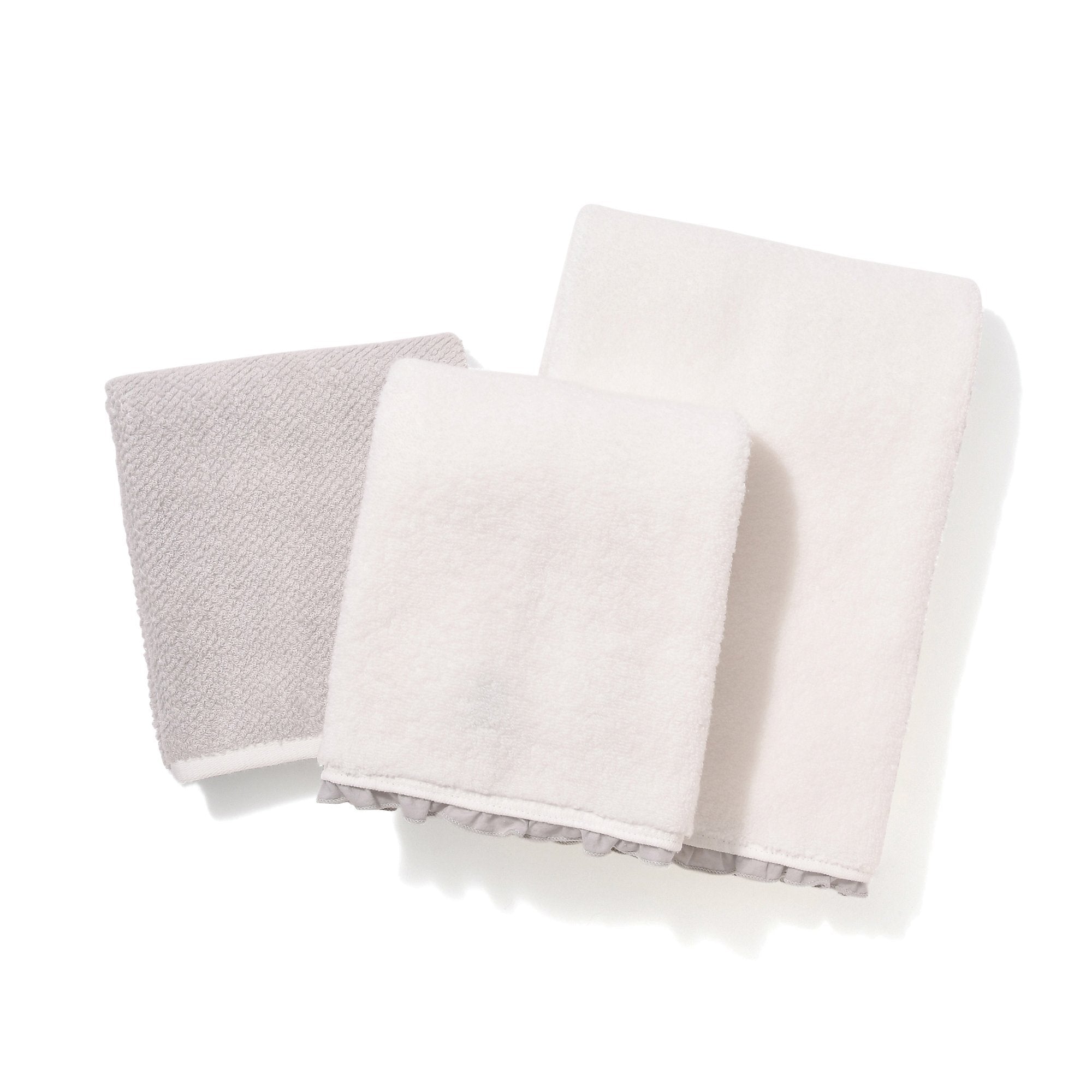 Soft and Absorbent Fuwasara Bath & Face Towel Set - Premium White Cotton Towels for Spa, Gym, and Everyday Use
