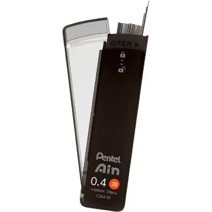 Pentel Ain Polysheath Pencil Lead Refills - 0.5mm HB #2 Graphite for Mechanical Pencils - Smooth Writing for School, Office & Sketching