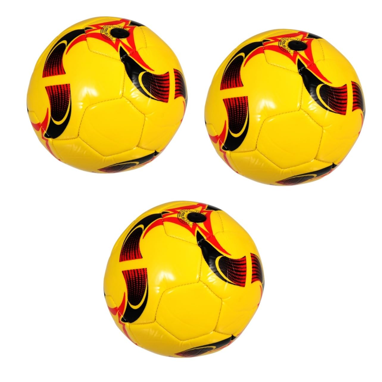 Vaguelly 3-Pack Mini Soccer Balls - Soft Inflatable Foam Football Toys for Kids, Outdoor Sports Play, Machine Sewn PVC (Perfect for Backyard Games, Birthday Gifts & Team Sports Training)