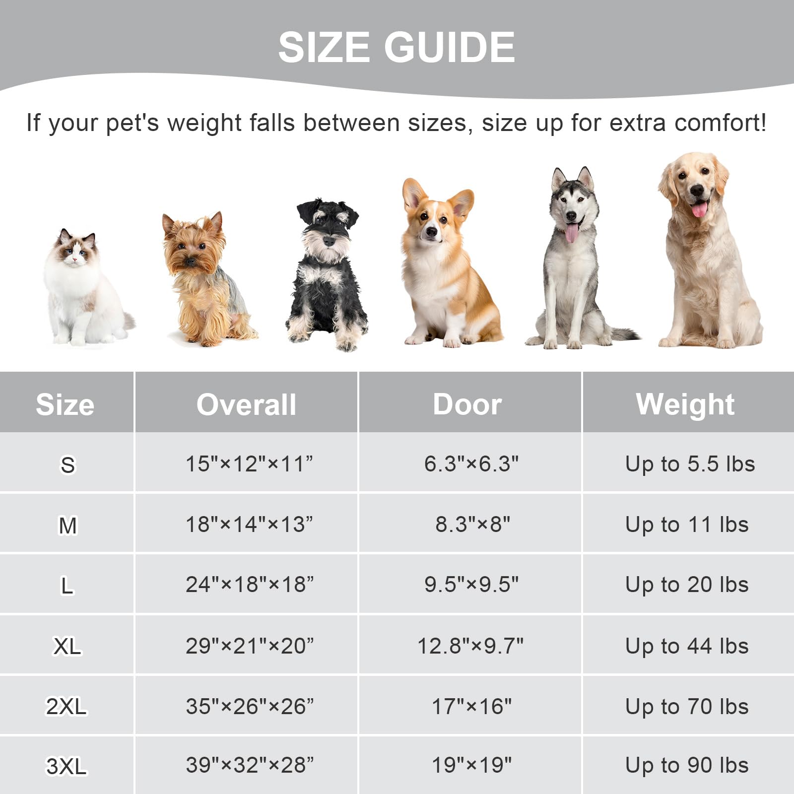 Jiupety 2-in-1 Portable Dog House for Medium Dogs - XL Size Indoor/Outdoor Pet Shelter with Waterproof Roof - Perfect for Backyard, Camping & Travel (Grey)