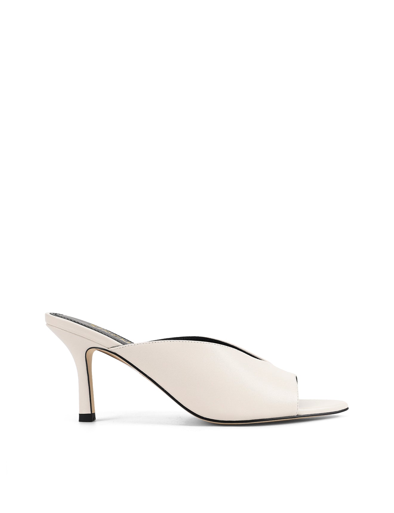 Mabel Point Toe Mules - Chalk White Leather Slip-On Shoes for Women | Comfortable & Stylish for Office, Casual Outings & Summer Wear