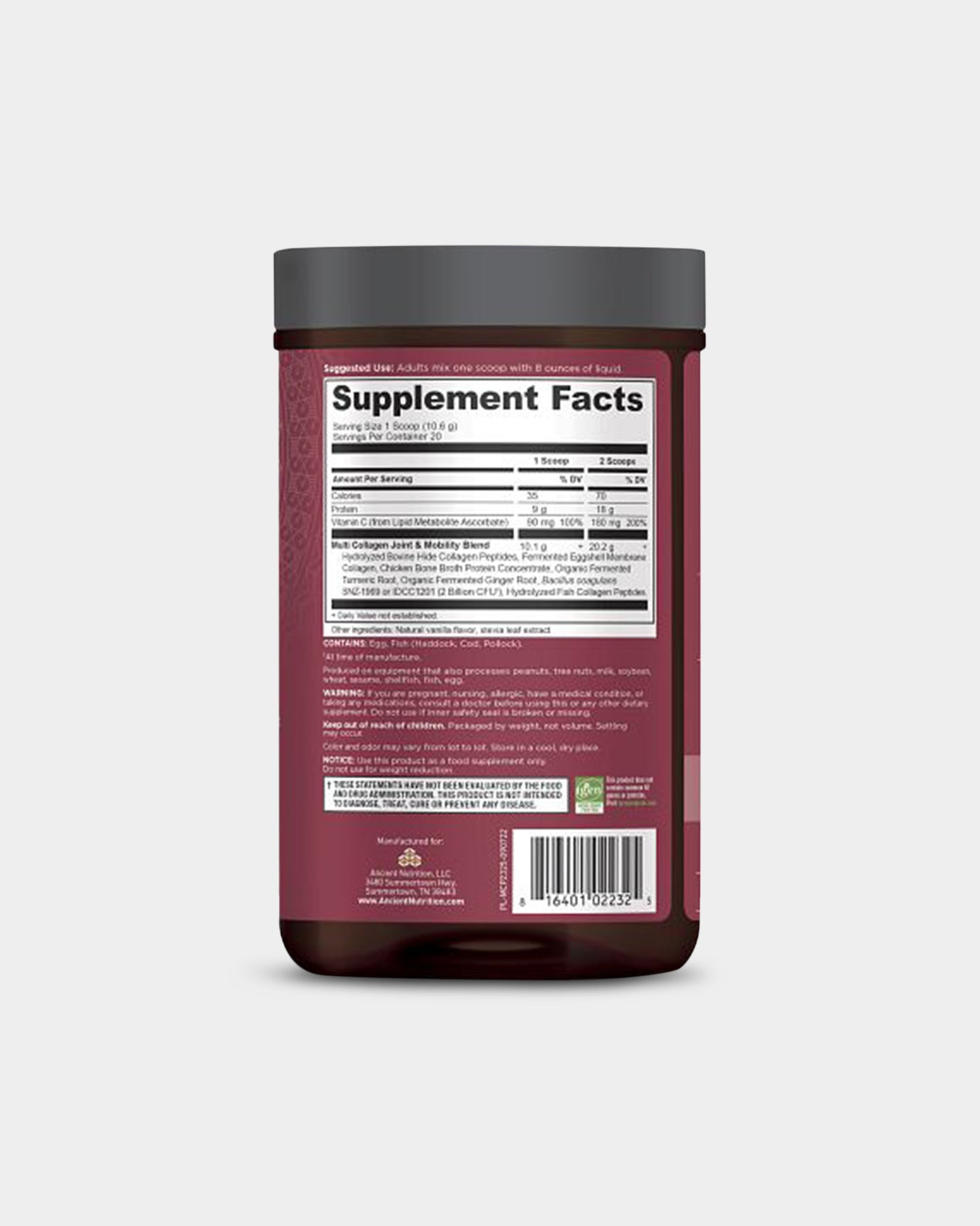 Ancient Nutrition Multi Collagen Protein Powder - Supports Joint Health & Mobility - Promotes Skin, Hair & Nail Growth - Unflavored Collagen Supplement for Men & Women - Perfect for Smoothies, Coffee & Baking