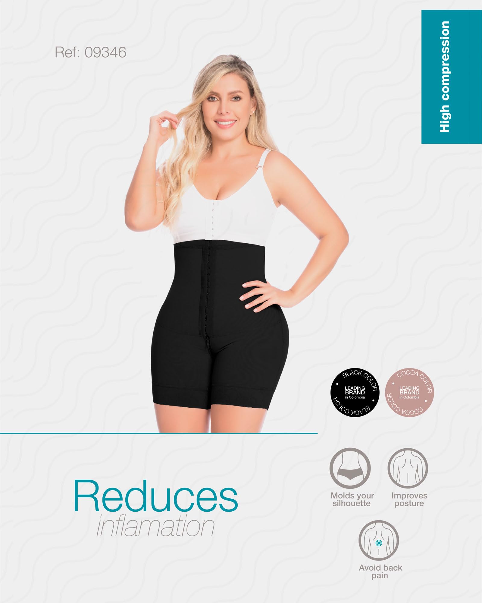 DELIE Fajas Colombianas 346 High Compression Butt Lifting Shapewear Shorts - Tummy Control BBL Shorts for Women | Postpartum Recovery & Body Shaping Under Clothes