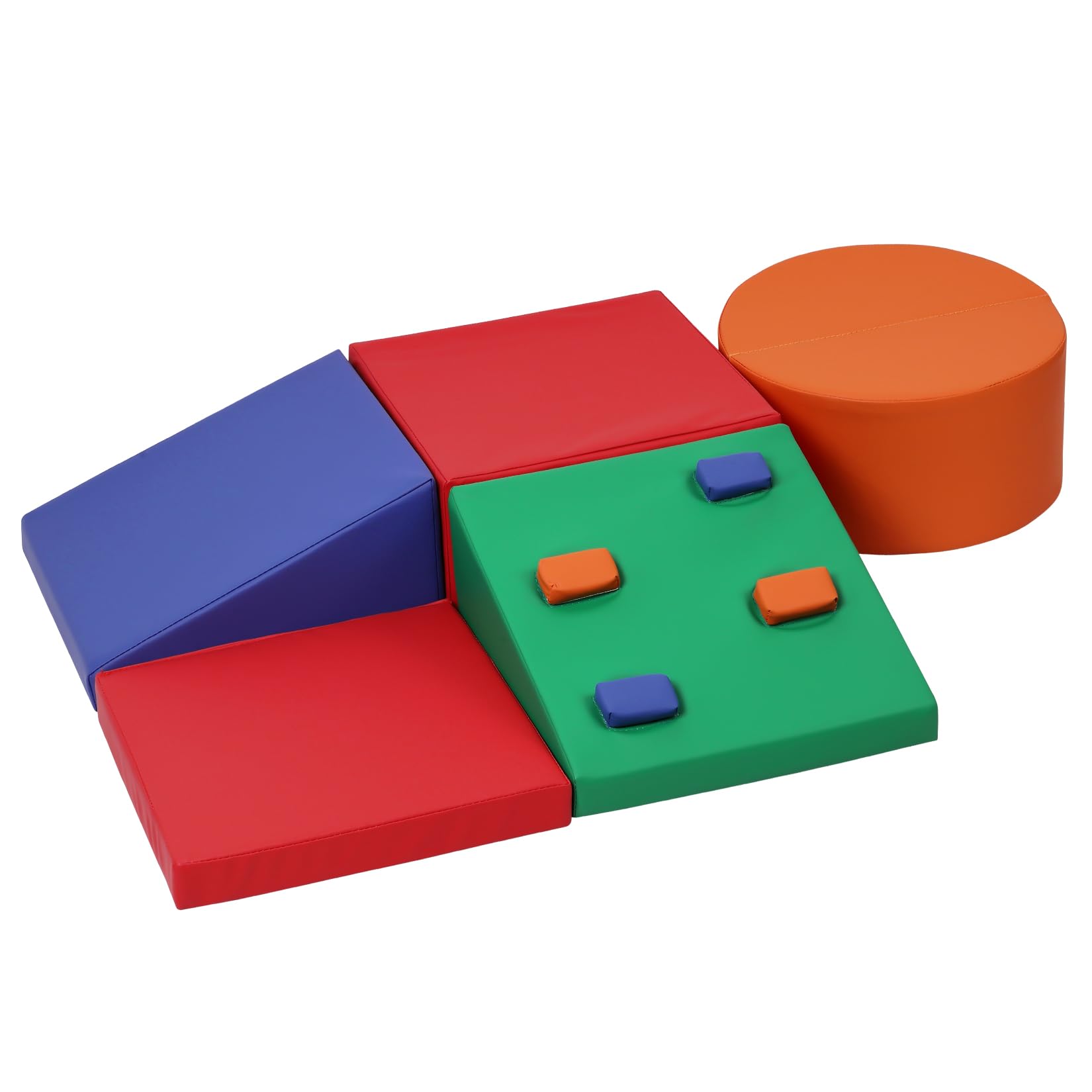 GAOMON Soft Foam Climbing Blocks for Toddlers 1-5 Years - 5PCS Indoor Play Set for Climbing, Crawling & Sliding - Safe Toddler Gym Equipment for Daycare, Preschool & Home Playroom (Non-Slip, Washable)