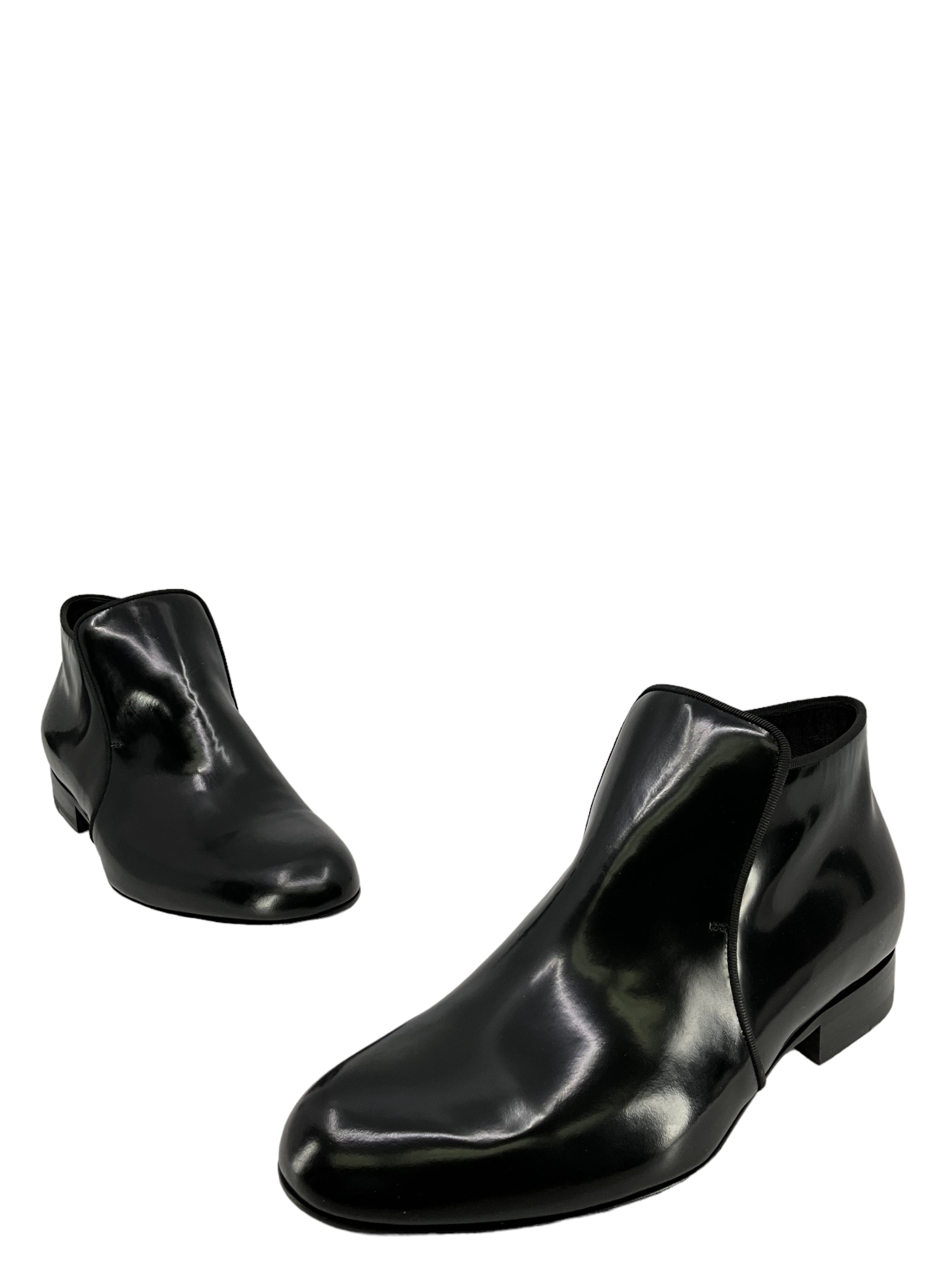 Celine Leather Ankle Booties Women's Size 6.5 - Stylish & Comfortable Low Heel Boots for Fall Fashion, Office Wear & Night Out