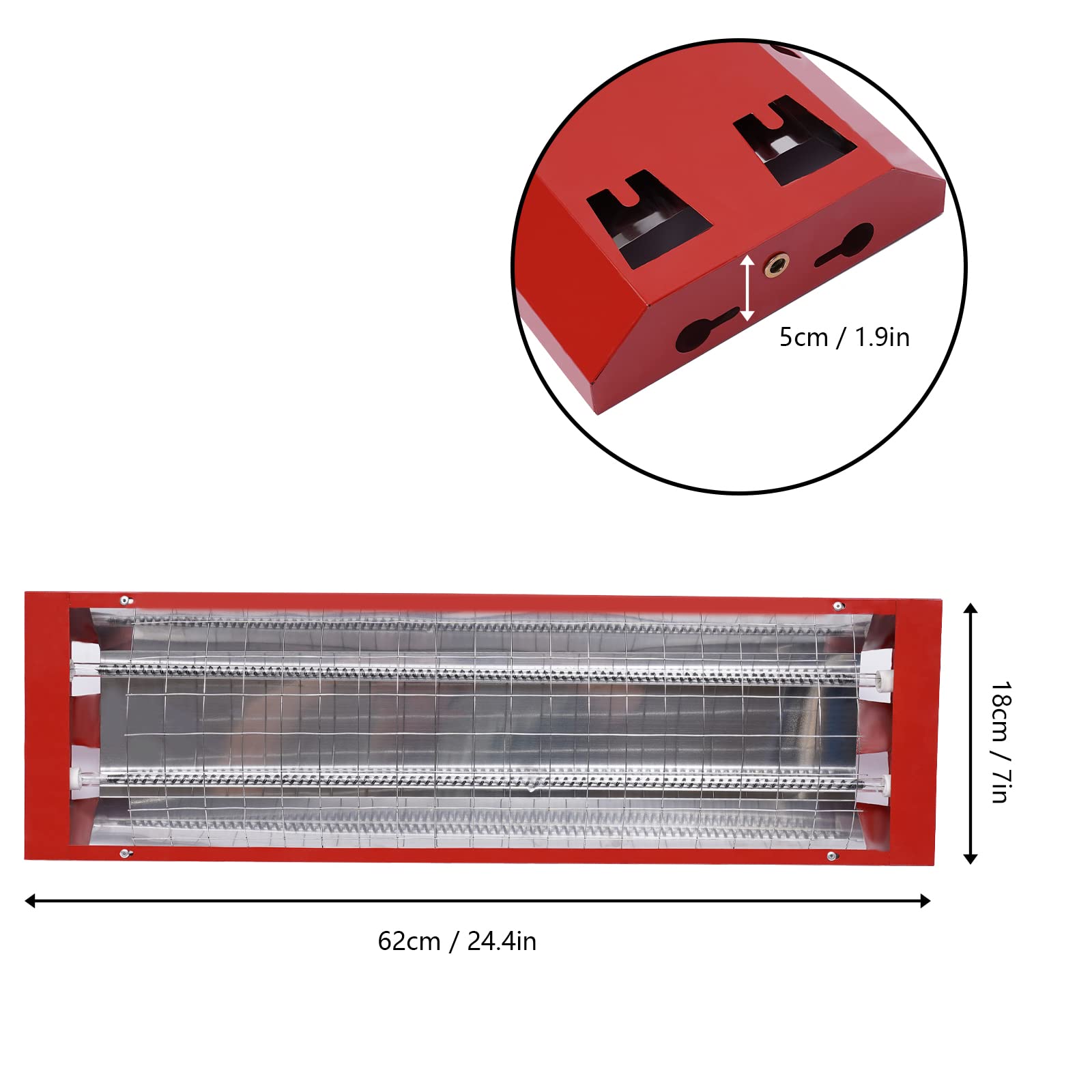 DYRABREST 2000W Portable Infrared Paint Curing Lamp - Handheld Auto Heating & Baking Tool for Car Body Repair, Automotive Spray Booths | Fast Drying Paint Dryer for Professional & DIY Use