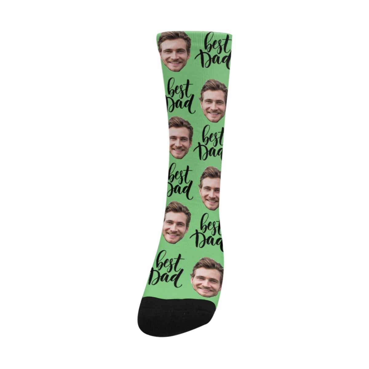 Personalized Photo Socks for Men - Custom Picture Crew Socks | Best Father's Day Gift Idea | Unisex Funny Face Socks for Dad | Perfect for Holidays, Birthdays & Family Gifts