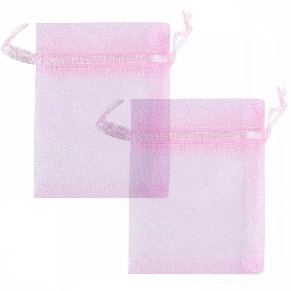 50pcs Organza Jewelry Bags - Small Drawstring Gift Pouches for Wedding Favors, Party Gifts & Candy Packaging - Elegant Mesh Sachet Bags for Jewelry, Rings, Candies & Bridal Shower Favors