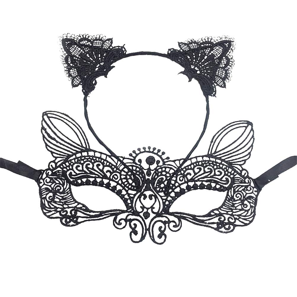 PartyKingdom Lace Hair Hoop - Elegant Halloween Hair Accessories for Women | Sexy & Funny Party Hair Hoops | Perfect for Halloween Costumes, Cosplay & Themed Parties