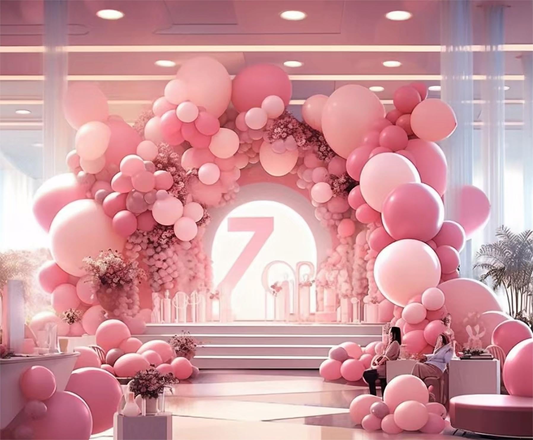 MOXMAY 146Pcs Rose Gold Pink Champagne Balloon Garland Arch Kit - 18,12,10,5 Inch Latex Balloons for Wedding Backdrop, Birthday Party Decorations, Graduation Ceremony - Perfect for Baby Showers, Bridal Showers & Anniversary Celebrations