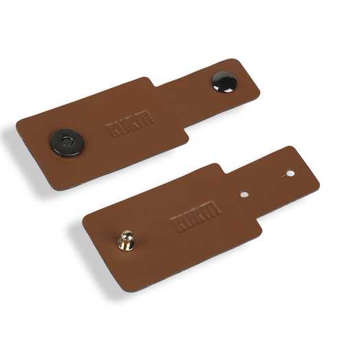 BUBM 2-Pack Genuine Leather Magnetic Headphone Cable Holder with USB Clip - Organize Your Earphones, Charging Cables & Accessories - Perfect for Home, Office, Travel & Car Use