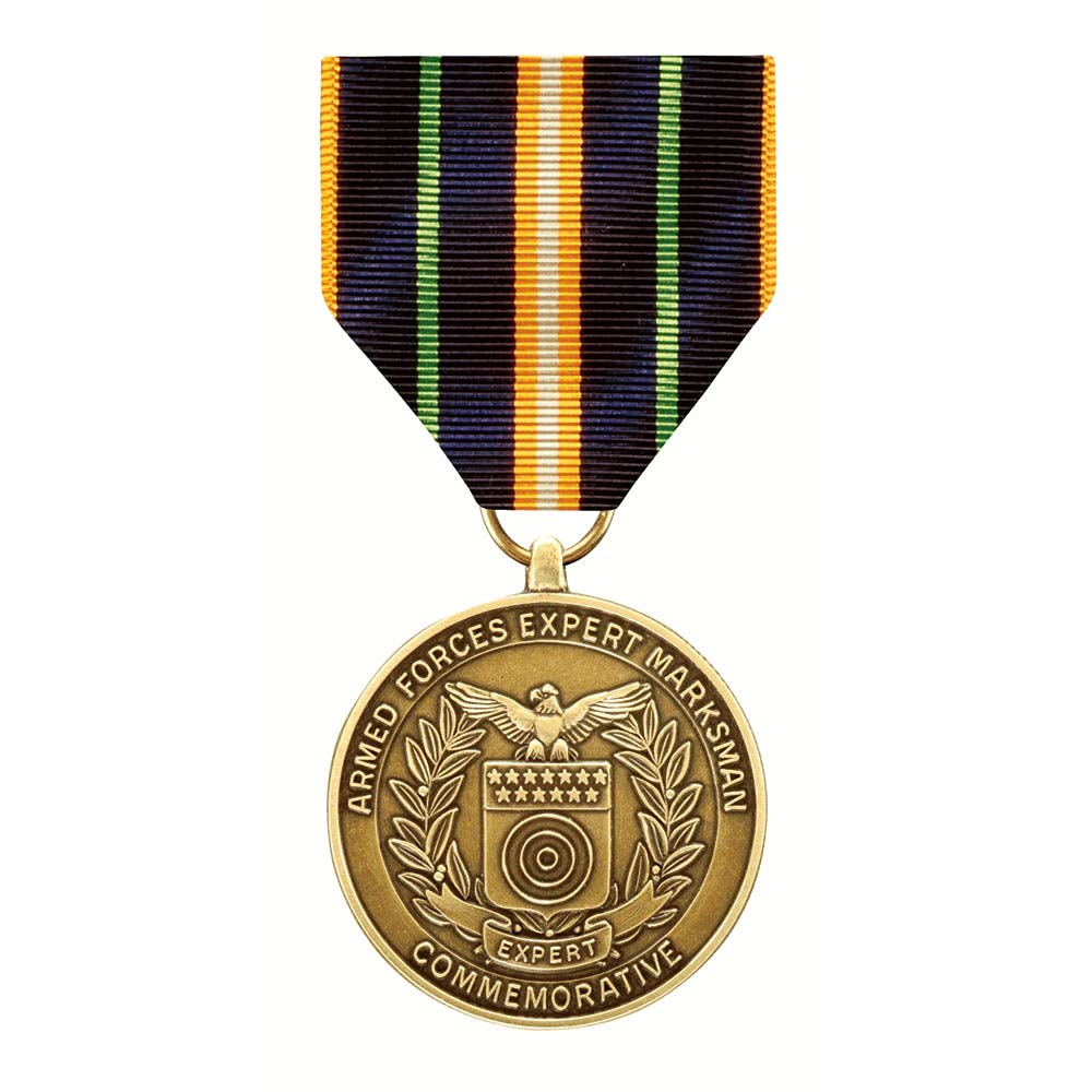 MEDALS OF AMERICA EST. 1976 Armed Forces Expert Marksman Commemorative Medal - Military Service Award for Marksmanship Excellence - Perfect for Veterans Day, Military Ceremonies & Collector Displays