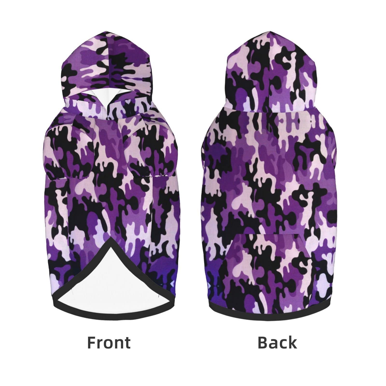 Stylish Purple Camouflage Hoodie for Dogs - Soft & Comfortable Dog Sweater Sweatshirt - Fashionable Pet Outfit for Medium & Large Breeds - Perfect for Outdoor Adventures & Photo Shoots