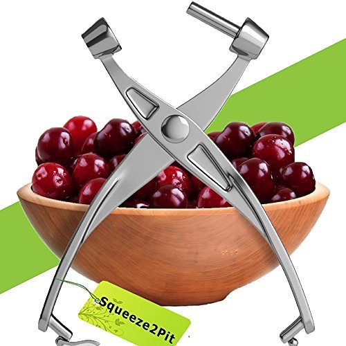 Premium Cherry Pitter Tool - Stainless Steel Olive & Cherry Pitter for Easy Fruit Pitting - Perfect for Baking, Canning, and Cocktail Garnishes