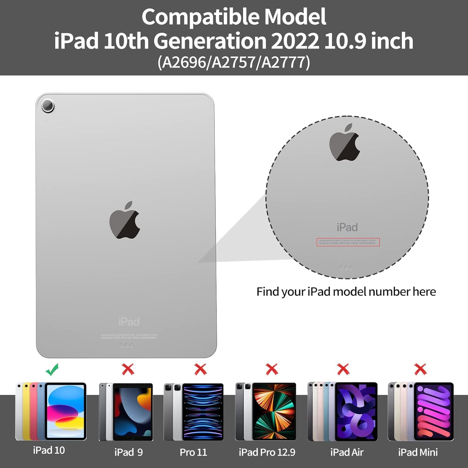 Premium iPad 11th/10th Gen Case with Wireless Keyboard (2025/2022 Model) - Slim Lightweight Protective Cover with Pencil Holder & Auto Wake/Sleep | Perfect for Work, Study & Travel | 11 inch A16/10.9