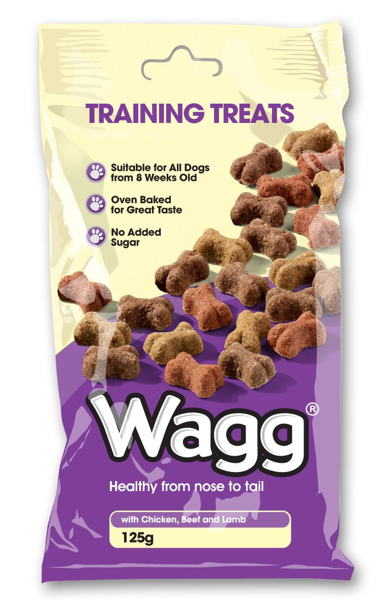 Wagg Oven Baked Meaty Dog Training Treats 125g - High Protein, Natural Ingredients for Puppy & Adult Dogs - Perfect for Obedience Training, Reward Snacks & Positive Reinforcement