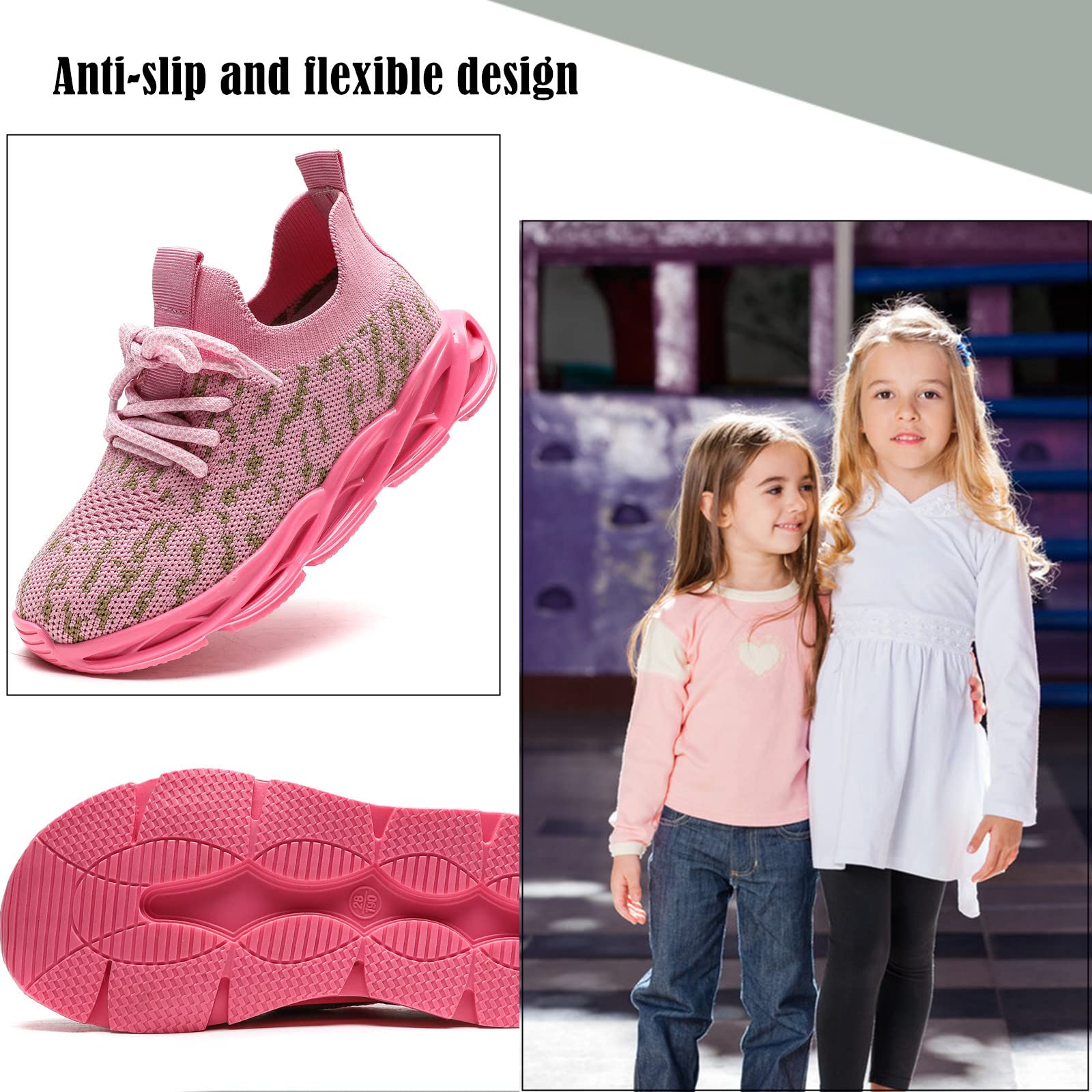 **DADAWEN Boys & Girls Sneakers - Lightweight Breathable Kids Running Shoes for Toddler, Little Kid & Big Kid - Perfect for Sports, Playground & Daily Wear**
