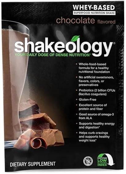 Shakeology Whey Protein Powder Blend - Gluten Free Superfood Protein Shake with Vitamins & Minerals for Weight Loss & Muscle Support - Chocolate Flavor (14 Servings) | Post-Workout Recovery & Healthy Breakfast Smoothie