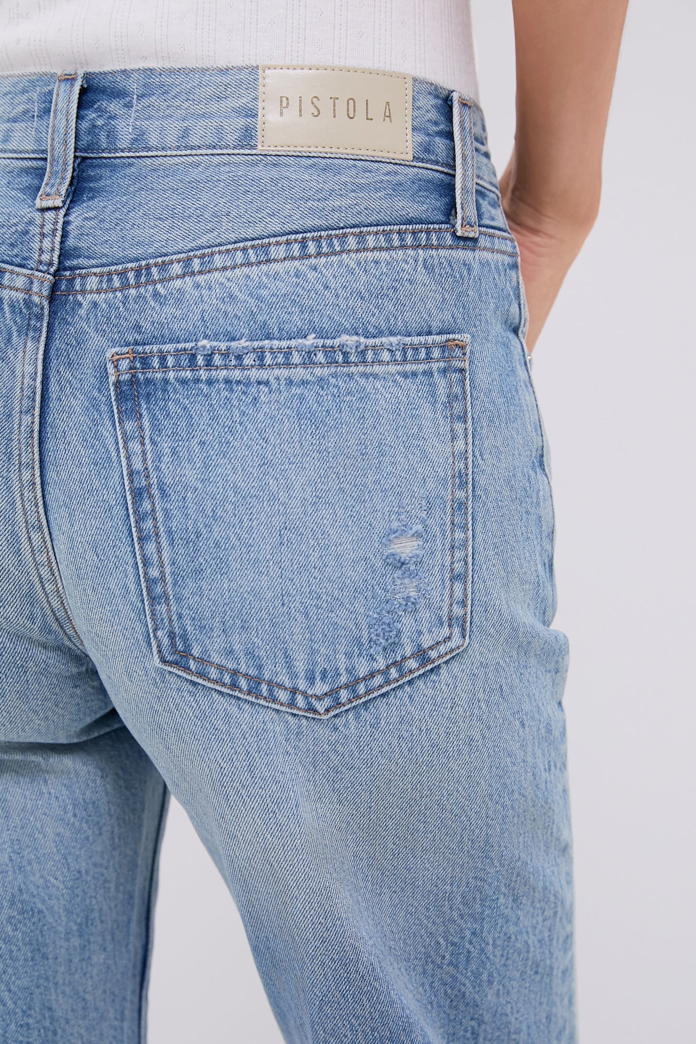 Bowie Lexi Mid Rise Bowed Straight Leg Jeans for Women - Comfortable Stretch Denim Pants for Casual Wear, Office & Date Night