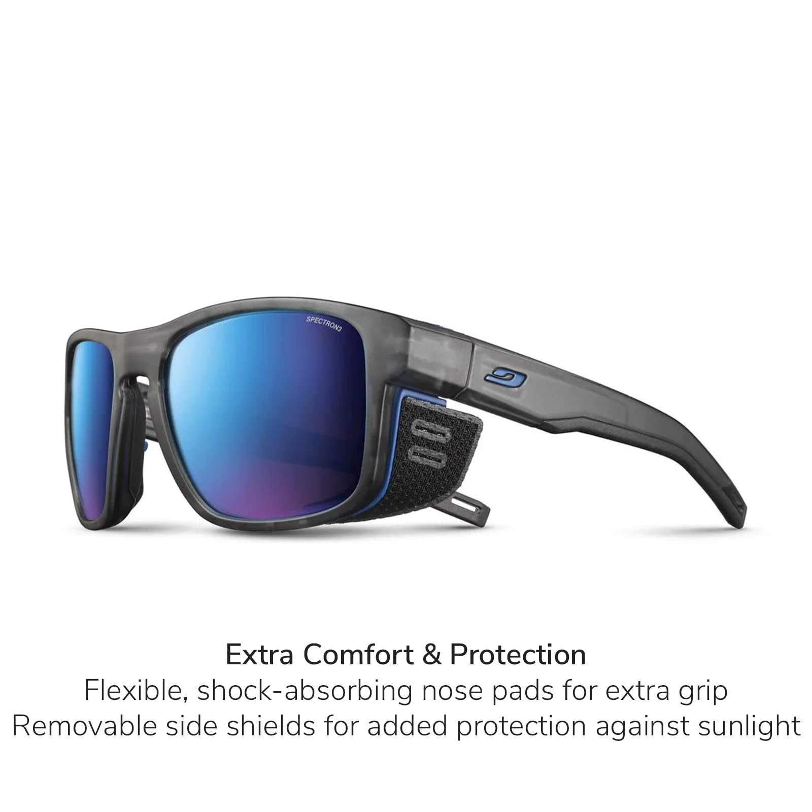 Julbo Shield M Polarized Sunglasses for Men & Women - UV Protection, Anti-Glare, Lightweight - Perfect for Running, Cycling, Hiking & Outdoor Sports