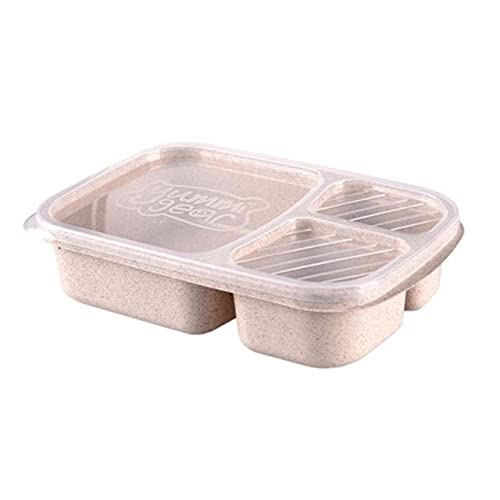 Vainbutry Microwave Safe Bento Lunch Box - Eco-Friendly Wheat Straw Food Storage Container for Picnic, Office & School - Reusable Fruit & Meal Organizer Case