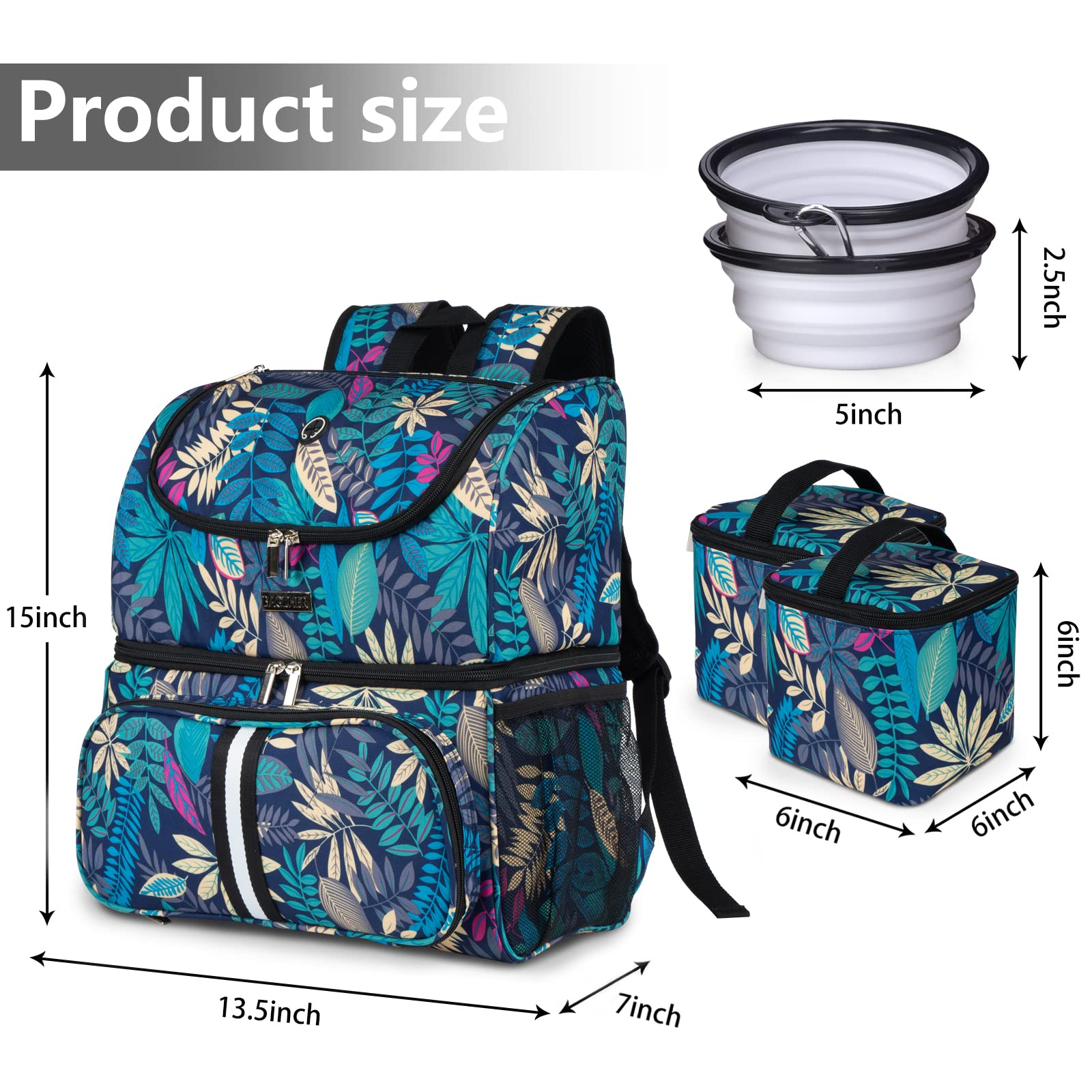 BAGLHER Pet Travel Backpack with Bowls - Durable Double-Layer for Dogs & Cats - Perfect for Hiking & Air Travel