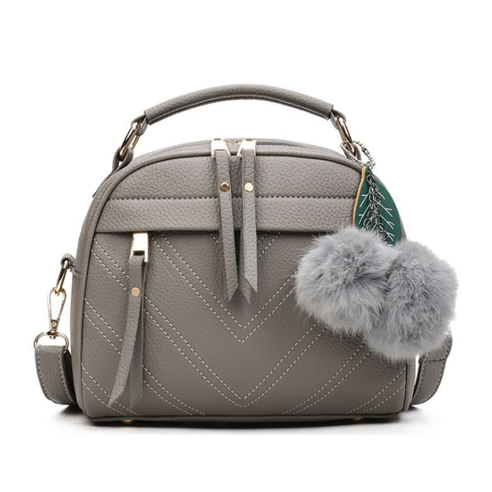 Stylish Grey Crossbody Bag for Women - Fashionable & Lightweight Shoulder Purse - Perfect for Travel, Shopping & Everyday Use