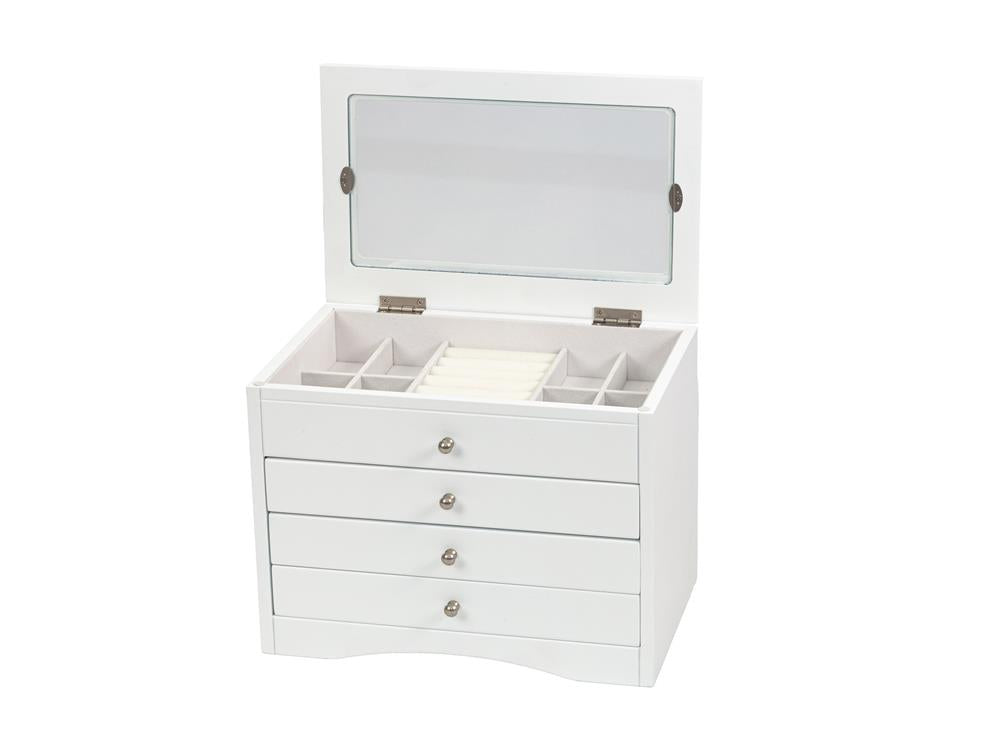 Avril White Painted Large Jewel Case - Premium CD/DVD Storage Solution for Music Collectors & Media Organization