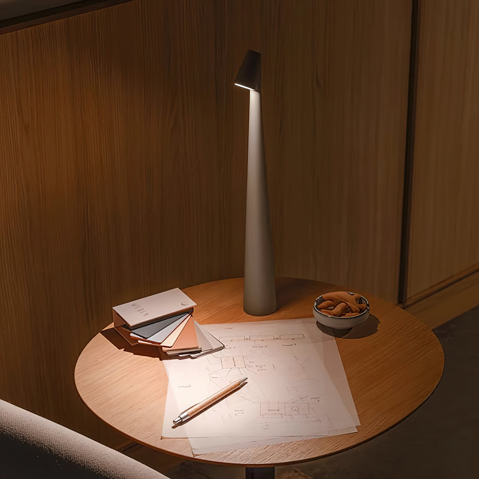 Portable Table Lamp - Handmade African Design, USB Rechargeable & Adjustable Brightness for Bedroom, Living Room, and Outdoor Camping