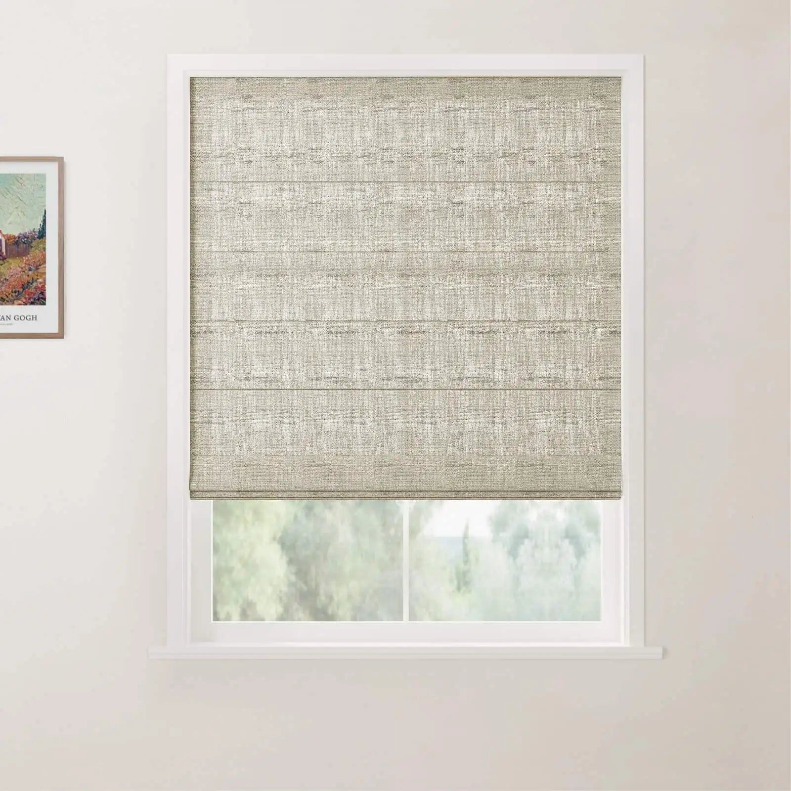 Custom Cordless Roman Shades for Windows - Blackout Back Slat Design for Privacy & Light Control - Perfect for Living Room, Bedroom, and Home Office