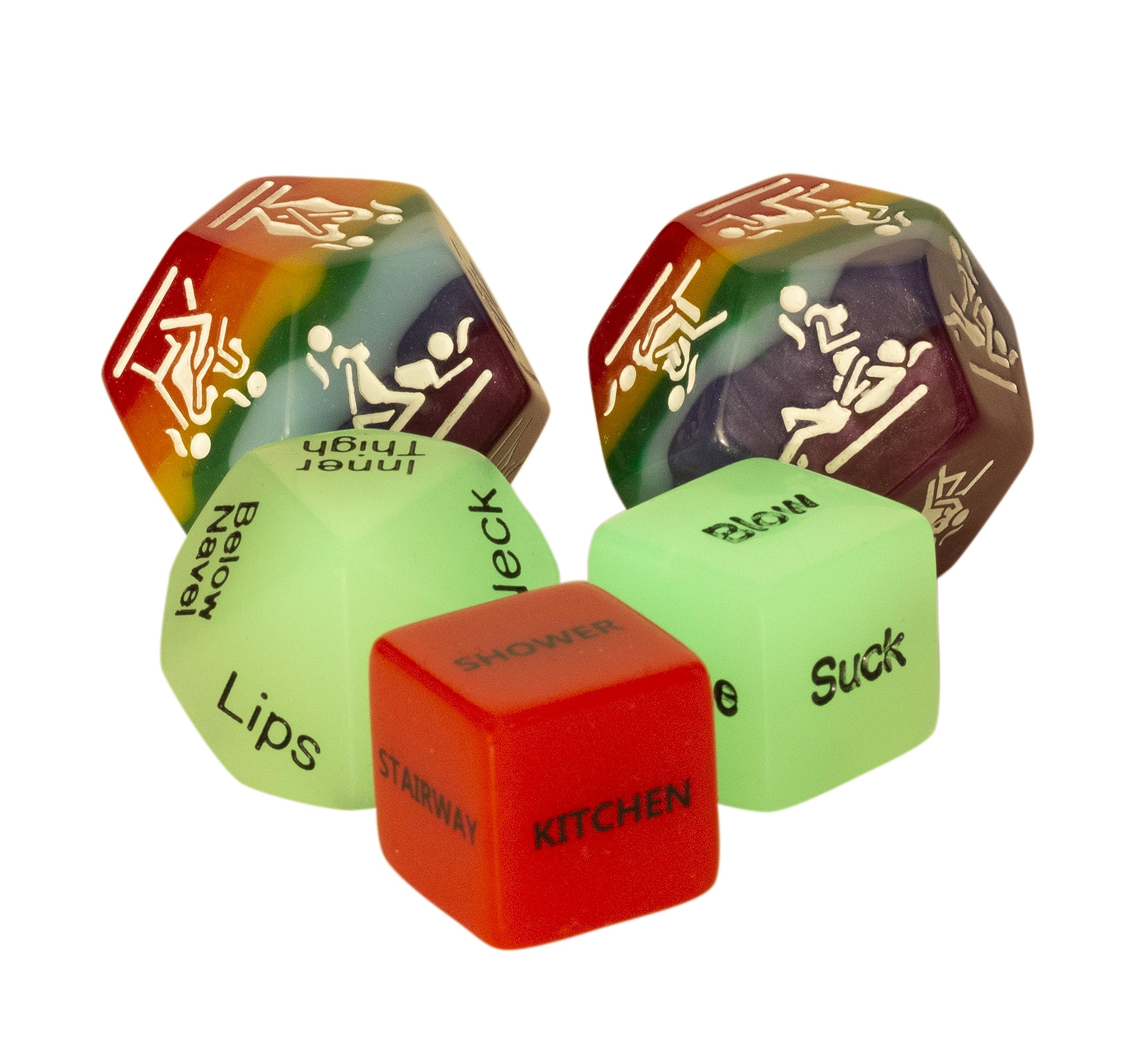 LGBTQ+ Pride Sex Dice Set for Couples - 5 Naughty Love Dice Game for Adults, Lesbian & Gay Valentines Gift, Sex Positions Toy for Romantic Game Night & Parties (Men/Women Models Available) - Perfect for Couples Play, Bachelorette Parties & Spicing Up Your Love Life